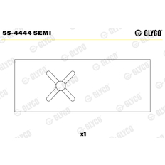 Ložiskové pouzdro, ojnice GLYCO 55-4444 SEMI