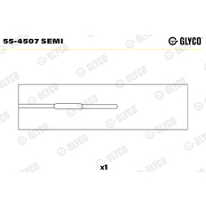 Ložiskové pouzdro, ojnice GLYCO 55-4507 SEMI