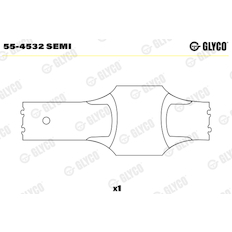 Ložiskové pouzdro, ojnice GLYCO 55-4532 SEMI