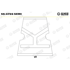 Ložiskové pouzdro, ojnice GLYCO 55-4706 SEMI