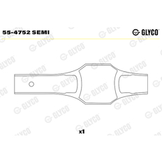 Ložiskové pouzdro, ojnice GLYCO 55-4752 SEMI