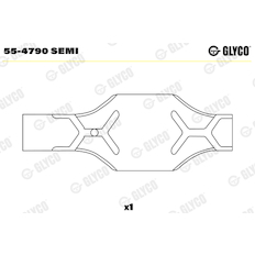 Ložiskové pouzdro, ojnice GLYCO 55-4790 SEMI