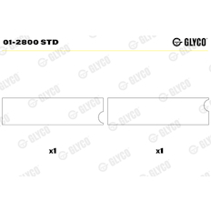 Ojniční ložisko GLYCO 01-2800 STD