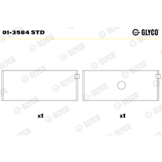 Ojniční ložisko GLYCO 01-3584 STD