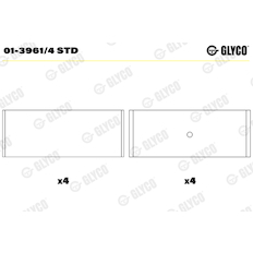 Ojniční ložisko GLYCO 01-3961/4 STD