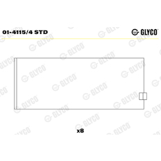 Ojniční ložisko GLYCO 01-4115/4 STD
