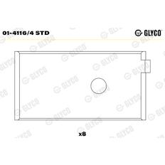 Ojniční ložisko GLYCO 01-4116/4 STD