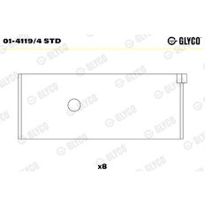 Ojniční ložisko GLYCO 01-4119/4 STD