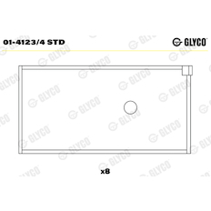 Ojniční ložisko GLYCO 01-4123/4 STD