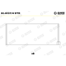 Ojniční ložisko GLYCO 01-4137/4 STD