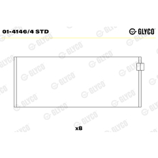 Ojniční ložisko GLYCO 01-4146/4 STD