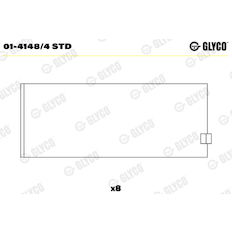 Ojniční ložisko GLYCO 01-4148/4 STD