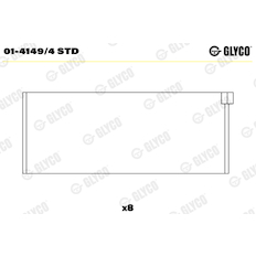 Ojniční ložisko GLYCO 01-4149/4 STD