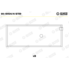 Ojniční ložisko GLYCO 01-4154/4 STD