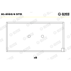 Ojniční ložisko GLYCO 01-4160/4 STD