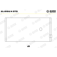 Ojniční ložisko GLYCO 01-4166/4 STD
