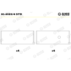 Ojniční ložisko GLYCO 01-4189/4 STD