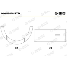 Ojniční ložisko GLYCO 01-4191/4 STD