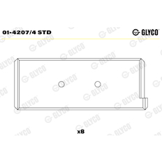Ojniční ložisko GLYCO 01-4207/4 STD