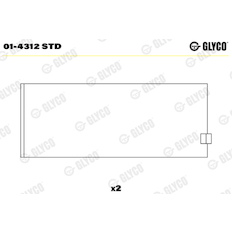 Ojniční ložisko GLYCO 01-4312 STD