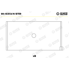 Ojniční ložisko GLYCO 01-4313/4 STD