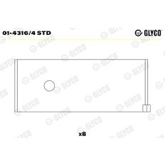 Ojniční ložisko GLYCO 01-4316/4 STD