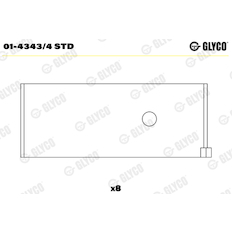 Ojniční ložisko GLYCO 01-4343/4 STD