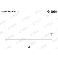 Ojniční ložisko GLYCO 01-4729/4 STD