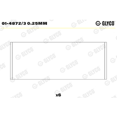Ojniční ložisko GLYCO 01-4872/3 0.25MM