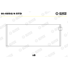 Ojniční ložisko GLYCO 01-4892/4 STD