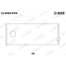 Ojniční ložisko GLYCO 71-2185 STD