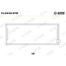 Ojniční ložisko GLYCO 71-2438 STD