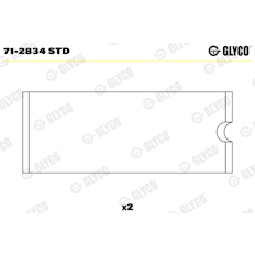 Ojniční ložisko GLYCO 71-2834 STD