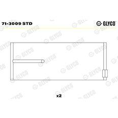 Ojniční ložisko GLYCO 71-3009 STD