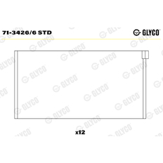 Ojniční ložisko GLYCO 71-3426/6 STD