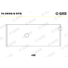 Ojniční ložisko GLYCO 71-3446/6 STD