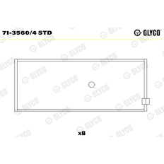 Ojniční ložisko GLYCO 71-3560/4 STD