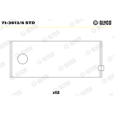 Ojniční ložisko GLYCO 71-3613/6 STD