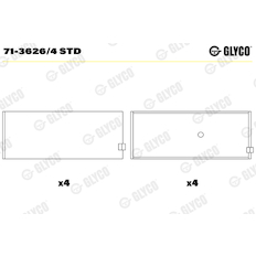 Ojniční ložisko GLYCO 71-3626/4 STD