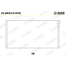 Ojniční ložisko GLYCO 71-3627/4 STD