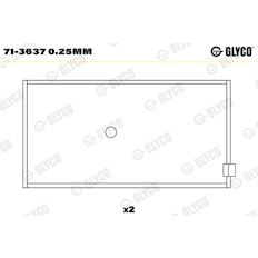 Ojniční ložisko GLYCO 71-3637 0.25mm
