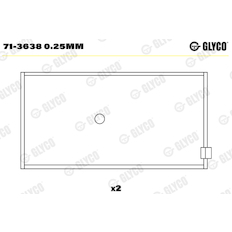 Ojniční ložisko GLYCO 71-3638 0.25mm