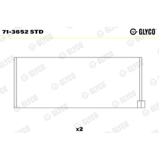 Ojniční ložisko GLYCO 71-3652 STD