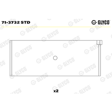 Ojniční ložisko GLYCO 71-3732 STD