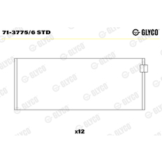 Ojniční ložisko GLYCO 71-3775/6 STD