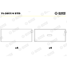 Ojniční ložisko GLYCO 71-3817/4 STD