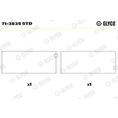 Ojniční ložisko GLYCO 71-3835 STD