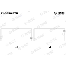Ojniční ložisko GLYCO 71-3850 STD