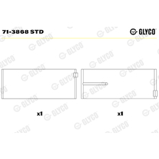 Ojniční ložisko GLYCO 71-3868 STD