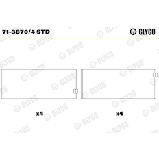 Ojniční ložisko GLYCO 71-3870/4 STD